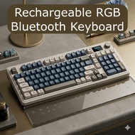L98 Bluetooth RGB Mute Keyboard Office 2.4G Wireless Keyboard