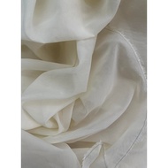 Genuine cream white raw silk /1 m, size 1m5