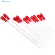 AROMA Glass Pipette 9cm/10cm/12cm/15cm/20cm Frameless School Supplies Rubber Head Non-toxic Chemistr