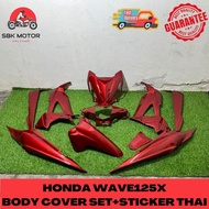 HLD HONDA WAVE125X ULTIMO BODY COVER SET ERED RED WITH STICKER THAI