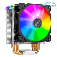 CR1400 4Pin PWM 12V PC ระบายความร้อนพัดลม LED RGB 4ท่อความร้อนหม้อน้ำหล่อเย็น CPU