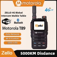 ZELLO Walkie Talkie Motorola T89 4G WIFI SIM CARD Network Radio IP54 waterproof 5000KM GPS intercom 