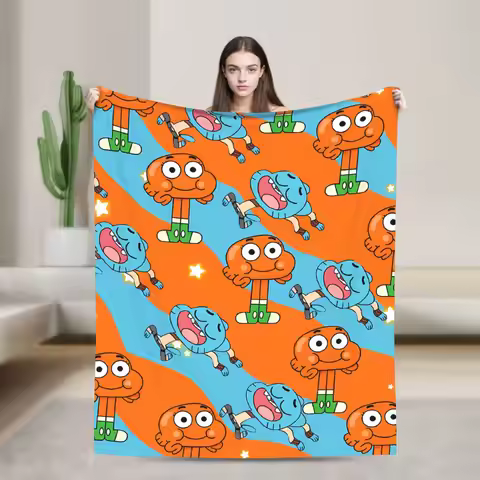 The Amazing World Of Gumballs Blanket Quality Super Warm Throw Blanket Winter Kids Adult Home Decor