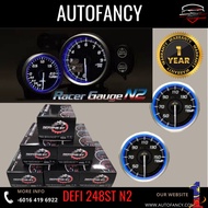 248ST DEFI N2 RGB BLUE GAUGE WATER TEMP OIL PRESS BOOST VOLT VACUUM RPM TURBO ADIK BERADIK
