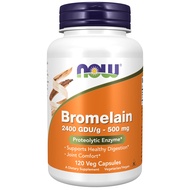 NOW Supplements, Bromelain (Natural Proteolytic Enzyme) 2,400 GDU/g - 500 mg, Natural Proteolytic En
