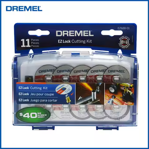 Dremel EZ688-01 EZ Lock Rotary Tool Cutting Discs Accessory Kit 11 PCS Assorted Accessories Set For 