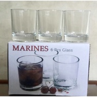 Marines small shot glass cups, contents 6 Pcs