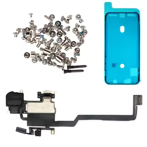 Ear Speaker With Flex Cable Replacement For iPhone X XR XS 11 12 Mini Pro Max And All Screws + Scree
