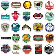 50 Sheets National Park Non-Repetitive Graffiti Stickers Luggage Scooter Decoration Removable Waterp