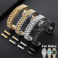 Solid Stainless Steel Watch Strap For Rolex DATEJUST DAY-DATE OYSTERPERTUAL DATE Silver Gold 20mm 21