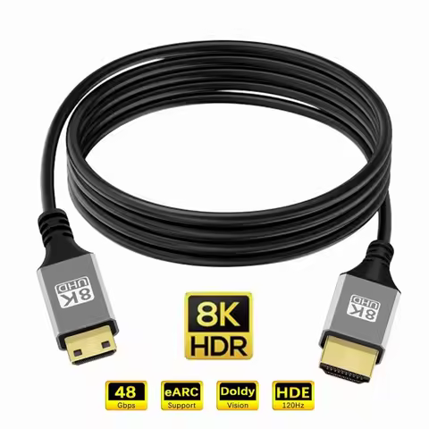 UHD 8K Mini HDMI-compatible to HDMI Cable 5m 1m Cord For Camera TV Tablet Support 8K 4K 5K 48Gbps eA