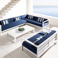 Waterproof Combination Sofa Sunscreen Sofa Villa Hotel Garden Coffee Table Furniture Aluminum Alloy 