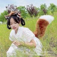 Lina's Fox Tail Oversized Fox Plush Tail Erer Tail Fox Tail 30cm ROSU