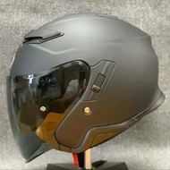 【ReadyStock】Open Face Helmet shoei J-CRUISE 3/4 Helmet Double visor Matte Black Off Road Racing Moto