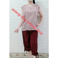 Xl size square Balinese shirt, 7/8 strap pants, thick and cool material