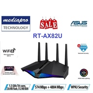 ASUS RT-AX82U AX5400 WiFi 6 Gaming Router, AURA RGB  - 3 Year Local Asus Warranty