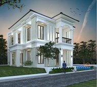 Desain Rumah Klasik 2 Lantai Dilahan 10 x 15 M2