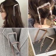 Fringe rhinestone diamond hair clip hairpin