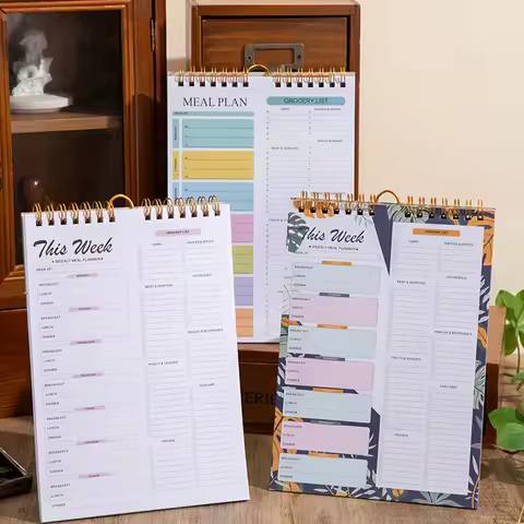 A5 coil tearable daily and weekly planner, schedule management book, self-discipline book, used for 