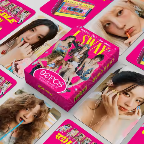 92Pcs/Set (G)I-DLE Idol New Album I SWAY Series Lomo Cards HD Printd Photocards Stickers MiYeon SoYe