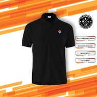 Polo T Shirt Cotton Sulam Dominos Pizza Casual Vintage Popular Fashion Streetwear Baju Embroidery Ja