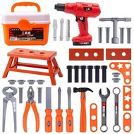Others - 【42件】玩具工具箱組合，趣味遊戲組、建築工具組，附逼真電鑽與電鋸，含工具收納箱
