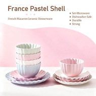 😍European Style French Macaron Ceramic Dinnerware Set Microwave & Dishwasher Safe 耐用结实 陶瓷餐具