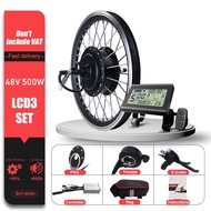 Ebike Conversion Kit 36V 48V 500W With Rear Rotate Hub Motor Wheel Set For Electric Bike Conversion 
