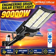 Witkey Solar light outdoor 90000W lampu high-power waterproof Street Light 3 Modes Suitable For Gard