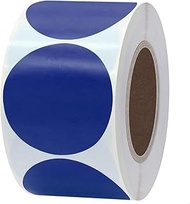 Pack of 500 Round Stickers Blue, 50 mm Self-Adhesive Marking Dots, Colour Coding Labels, Dot Sticker