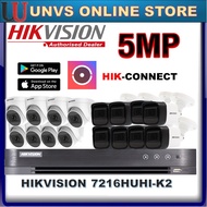 HIKVISION HIK 16CH SET WITH CAMERA 5MP / 1080P 2MP CCTV 16-CHANNEL 7216HUHI 8MP DIGITAL VIDEO RECODE