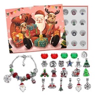 Newest Advent Calendar 2023 Christmas Countdown Calendar, Christmas DIY Bracelet Making Kit for Kids Girls,Perfect Christmas Jewelry Gift Set(22 Charms Beads, 2 Bracelets)