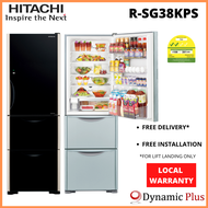 [BULKY] Hitachi R-SG38KPS Solfege 3 Doors Bottom Freezer Fridge