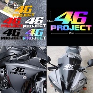 Reflective Motorcycle Sticker Motorcycle Windshield Decal Helmet Sticker Number 46 Emblems Decals Stickers