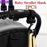 JAVIER Baby Stroller Hooks Portable 2Pcs/Set Electromobile Hook Wheelchair Organizer Car Buckle Baby Stroller Accessories Basket Strap Bag