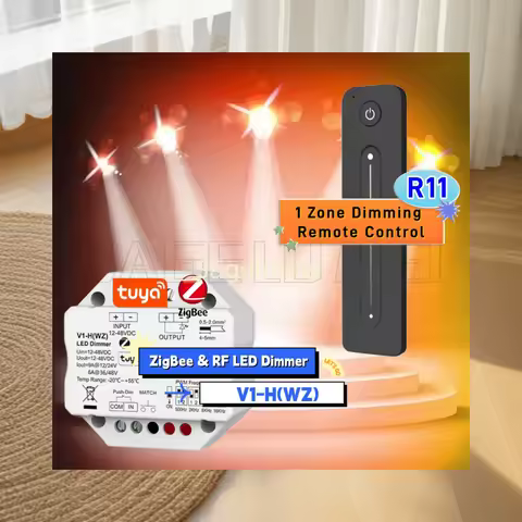DC12-48V ZigBee & RF CV Controller 1CH*6A/9A V1-H(WZ) Smart Tuya App RF 2.4G LED Dimmer Controller 4