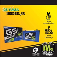 Installation Provided GS Yuasa MFX 195L 105D31L 105D31R  Car Battery Kereta Bateri Toyota Hilux
