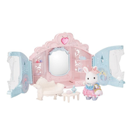 EPOCH Sylvanian Families 森林家族 時尚白兔馬車更衣室組