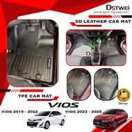 TOYOTA VIOS 2019 - 2022 VIOS 2023 AC100 D92A 5D CARPET LEATHER 100% FIT TPE CAR MAT CARMAT KARPET KE