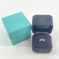 【二手】TIFFANY&Co. T 寬鑲鑽戒指，Au750，10號，黃金