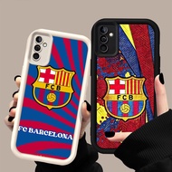 GK-8 Barcelonalogo Black and white silicone Casing for Samsung A26 FE A17 S25 M17 A25 A35 S24 A34 A2
