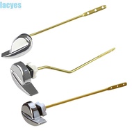 LACYES Toilet Tank Flush Lever, Chrome Finish Copper Lever Toilet Handle Replacement Parts, Steady 3 Hanging Hole Universal Side Mount Toilet Flush Handle Bathroom Accessories