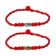JJ* Tibetan Buddhist Amulet Red Rope Lucky Bracelet Charm Ethnic Style Jewelry