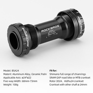 ROCKBROS Press-in Bicycle Bottom Bracket Thread Lock Ceramic Bottom Bracket BB86/90 Washer Five-way 