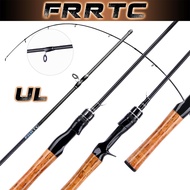 FRRTC UL Spinning Casting Rod Ultralight Carbon Fiber 2 Section 1.68/1.8M Fishing Rod Shrimp Fishing