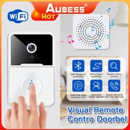 Wireless Video Doorbell Camera Visual Smart Doorbell with Motion Detection Night Vision 2-Way Audio Real-Time Monitoring