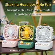 Portable Mini Table Fan Shaking Head cooling fan kipas fan electric fan strong fan small stand fan USB Rechargeable fan kipas mini table desktop kipas angin murah 風扇家用