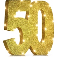 ToCome 50th Birthday Party Decorations 12x12 Inch Anniversary 50th Centerpiece Table Decorations