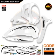 Striping Transparan Scoopy Garis Simple Bahan Bening Transparan Sticker Scoopy