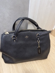 Coach黑色手袋 可上膊